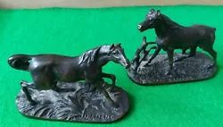 Buy Pair Of Beautiful Antique Bronze Horses Signed P.J Mene • 1.20£