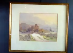 Buy Victorian, Landscape Watercolour Painting, Autumnal Woodland Scene, Mountains • 135£