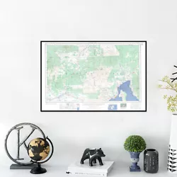 Buy Topographic Map Of Davao City Art Background Poster Painting Vinyl/Canvas Decor • 5.78£