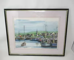 Buy Dorothy Bruce Framed Water Colour Girvan Harbour Signed 50 X 40cm             CT • 9.95£