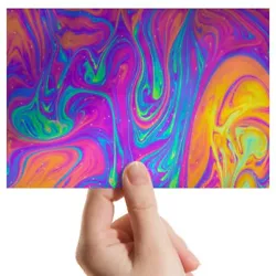 Buy Photograph 6x4  - Liquid Rainbow Paint Swirls Art 15x10cm #14630 • 3.99£