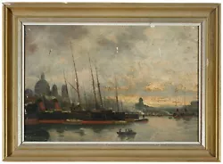 Buy Venice? London? Antique 19th Century Oil On Canvas Painting, For Restoration • 256.09£