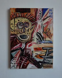 Buy Fine Unique Painting – Expressive Portrait, Signed Jean Michel Basquiat W COA • 749.89£