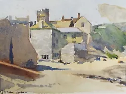 Buy Original Watercolour, 'Coastal Houses', Circa 1930's , Hilda Burford (1887-1957) • 36£