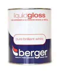 Buy 750 Ml Liquid Gloss Pure Brilliant White Paint Berger For Wood And Metal • 13.99£