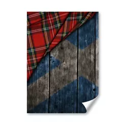 Buy A5 - Scottish Painted Barrel Flag Tartan Print 14.8x21cm 280gsm #16370 • 3.99£