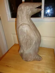 Buy Rare Primitive Folk Art Sculpture Heavy Decor Handcarved Penguin Statue Bust • 86.82£