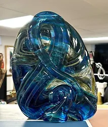 Buy Excellent Modern Art Glass Colored Glass Sculpture By Michael Harris For Mdina • 330.82£