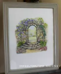 Buy Framed Watercolour Painting Of A Garden Arch In Stone Signed Margaret Cook • 88£