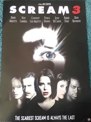 Buy Scream 3 (David Arquette, Neve Campbell, Courteney Cox) 2000 A2 Movie Poster • 12.99£