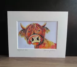 Buy Highland Cow. Art Print From An Original Cow Painting By Suzanne Patterson • 6£