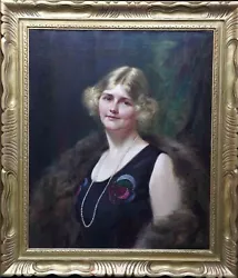 Buy LEON SPRINCK BRITISH ROARING 1920's ART DECO FEMALE PORTRAIT OIL PAINTING • 5,000£