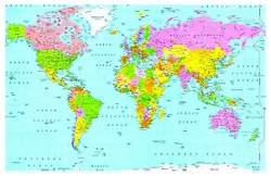 Buy A1 Large Map Of The World Poster Atlas Wall Chart Educational School Print • 7.99£