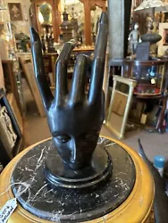 Buy Hand Made Rare Salvador Dail Style Bronze Face/hand Signed By Gadi Marble Base • 519.75£