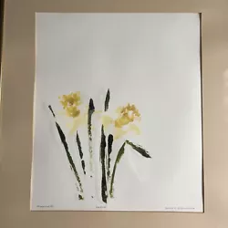 Buy Monoprint Yellow Daffodils Signed Numbered Catholic Nun Artist Judith Gloystein • 897.74£