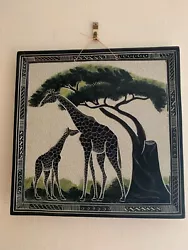 Buy 2 Small Giraffes. Black And White Watercolour Painting • 10£