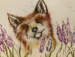 Buy Original Watercolour Painting “ Fox Smiling “ By AK Size A4 • 10£