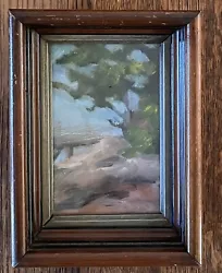 Buy Vintage Original Impressionist Framed Landscape Painting Of Tree, Rocks Blue Sky • 103.89£