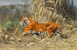 Buy Tiger Painting Art Old Antique Illustration VINTAGE Print Gift Home Wall Poster • 3.82£