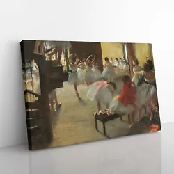 Buy The Ballet Ballerina Dancers In Class By Edgar Degas Canvas Wall Art Print Decor • 29.95£