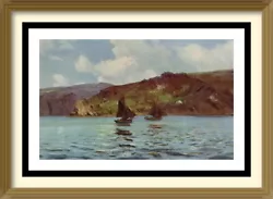 Buy Original Old Vintage Seascape Art Print HENRY MOORE CATSPAWS OFF THE LAND Yacht • 1.20£