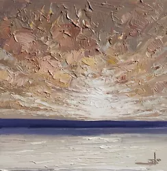 Buy Morning Sun Landscape Oil Painting Vivek Mandalia Impressionism 8x8 Original  • 0.99£