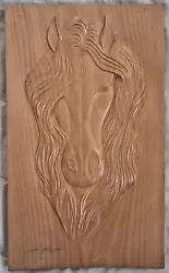 Buy Handmade Horse-Head Light Sculpture - BeachWood • 226.58£
