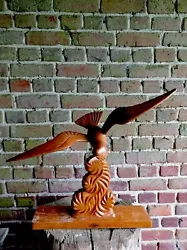 Buy French Art Deco Signed Figure Seagull On Awave Wooden Art Deco Signed  Sculpture • 90£