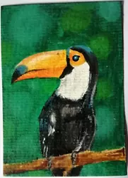 Buy ACEO Original Painting  Bird  Art Card Hand Painting • 6.63£