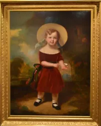 Buy 19th Century Oil On Canvas  Portrait Of Young Boy  Henry Scott With A Butterfly • 4,250£