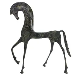 Buy Ancient Greek Mycenea Horse With Bowed Head Bronze Sculpture Handmade Statue • 44.39£