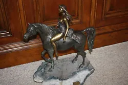 Buy Vidal Lovely Lady Godiva On Horse Heavy Bronze With Amethyst Base  20 Pounds • 3,942.85£