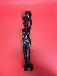 Buy African Tribal Art Statue Woman Ebony Wood Carved Figurine Sculpture 12 In. BOHO • 18.26£