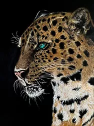 Buy Leopard- Original Oil Painting- Wildlife Painting- Big Cat Painting -70cmx50cm • 375£