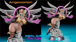 Buy Digimon Angewomon Fanart Anime Figure Unpainted Resin DnD Angel | Nude • 7£