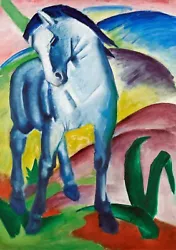Buy Franz Marc Blue Horse Vintage 1911 Painting Print Poster A3 A4 A5 • 3.99£