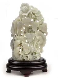 Buy Natural Hetian Nephrite Jade Koi Fish&Lotus Flower Statue Sculpture W/Certific • 749.88£