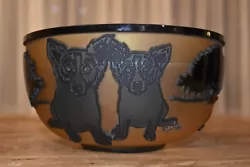 Buy George Rodrigue Blue Dog Cameo Glass Decorative Bowl Collectible Edition Of 35 • 8,679.01£