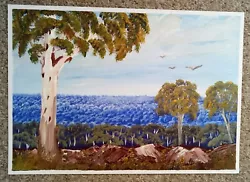Buy Australia Forest Gum Tree Landscape Painting Art Impressionism A4 By Angela Jean • 20£