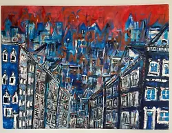 Buy Large Original Mixed Media Painting On Canvas (unknown Artist) 4ftx3ft • 700£