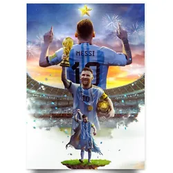 Buy Lionel Messi World Cup Poster Print The Goat Football Poster - A5 A4 A3 A2 A1 • 3.99£