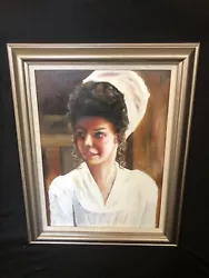 Buy Oil On Board Portrait  Young Woman Framed • 45£