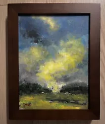 Buy Original Painting Florida Night Sky Clouds Landscape Art Canvas Signed Max Kravt • 81.86£