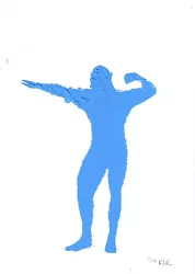 Buy Blue Muscle Painted Cut Out | Home Decor | 1/2  • 6£