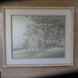 Buy Buncton Church Chanctonbury Ring Henfield Sussex Wade Watercolour Painting • 110£