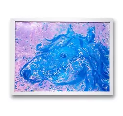 Buy Horse Painting Animal Head Original Art Abstract Painting White Plastic Frame • 236.25£