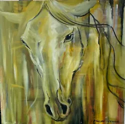 Buy Horse Portrait Equine Equestrian Abstract Art Original Oil On Box Canvas • 860£