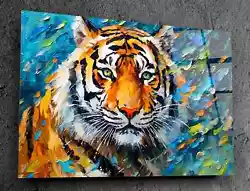 Buy Powerful Tiger 3D Effect Wall Art Acrylic Glass Unique Design Home Decor Office • 1,425£