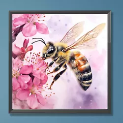Buy Paint By Numbers Kit DIY Honey Bee Oil Art Picture Craft Home Decor 40x40cm • 7.07£