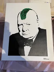 Buy Mrs Banksy Churchill Spray Paint Canvas+wooden Box • 800£